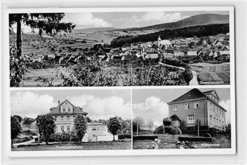 Schloßborn im Taunus mit Kreisjugendheim und Marienruhe gelaufen. Gute Erhaltung.