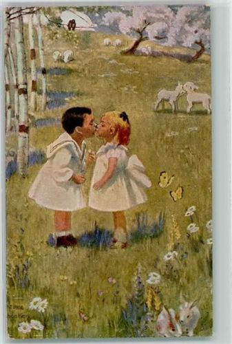 1913 Küsse in Freundschaft sign. Sigsbee AK