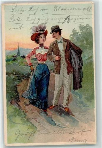1904 Serie 879 Minnedienst Poesie / Liebe Liebespaar