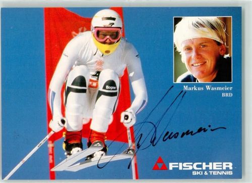 Markus Wasmeier Faksimile Unterschrift Ski