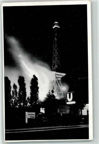 W1000 Berlin Mitte Die Brandkatastrophe des Funkturms AK Feuer 1935
