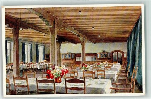 Klais Schloss Elmau Speise Saal AK