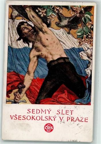 Prag Praha Slet Vsekololsky AK Turnfest 1920 Künstlerkarte