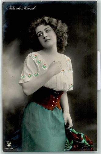 Rotophot Serie 2402-6 Fedia de Ferrard Actress handcoloriert
