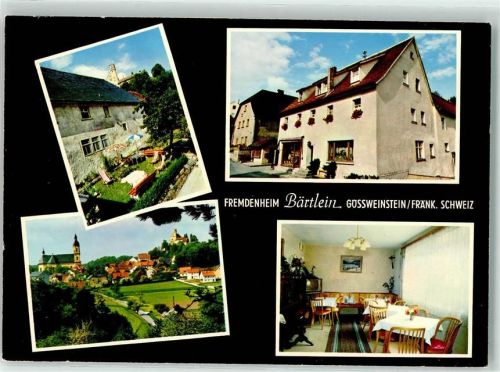 Gößweinstein Fremdenheim Bärtlein Aufenthaltsraum Garten