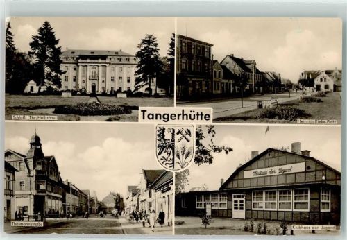 Tangerhütte Schloss Tbc Heilstätte Heinrich Rieke Platz Thälmannstraße Klubhaus der Jugend Wappen