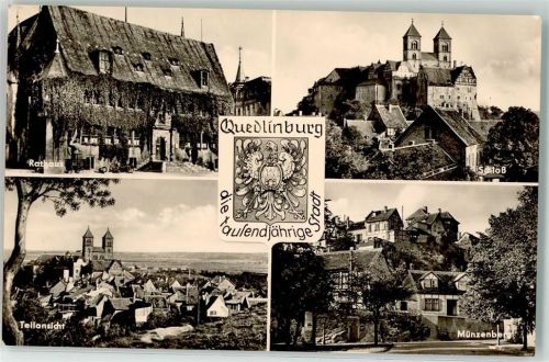 Quedlinburg Schloß Quendlinburg Rathaus Münzenberg Stadtwappen