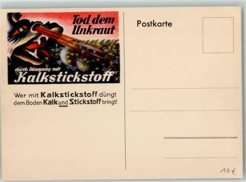 Tod dem Unkraut Kalkstickstoff AK