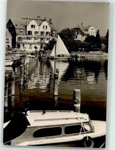 Wasserburg Seegarten-Hotel Krone Inh. Fritz Haas Fischerhafen Segelboot Motorboot