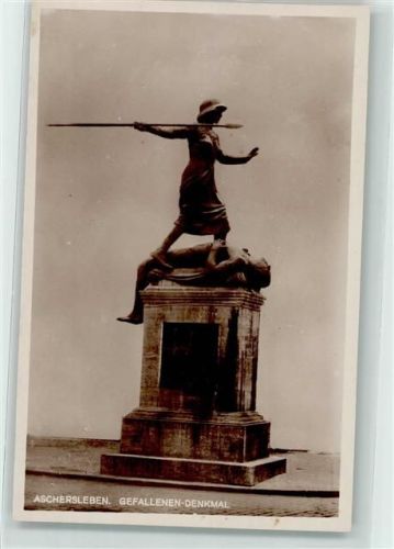 06449 O4320 Aschersleben , Sachs-Anh - Gefallenen-Denkmal