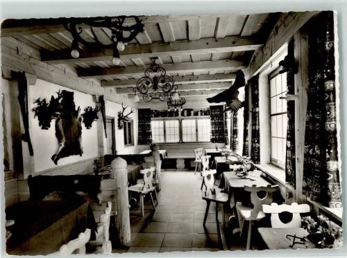 Kreuth Gasthaus-Cafe Schwaigeralm Gaststube Hüttenstempel
