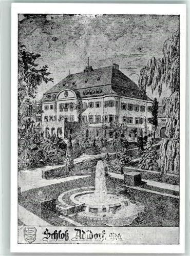 Adldorf Schloß Adldorf Park Springbrunnen Zeichnung