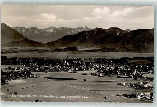 Murnau Fliegeraufnahme mit Ettaler Mandl und Zugspitze