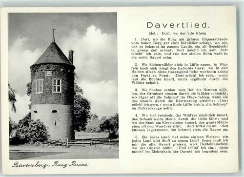 Davensberg Burg ruine Davertlied