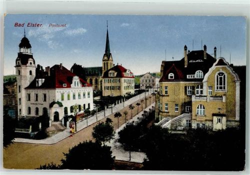 Bad Elster Postamt Litfaßsäule