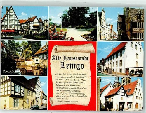 Lemgo Ostertor WallMittelstraße Ölmühle Brake alte Abtei Hof Kerssenbrock Diebesgasse