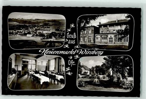 95339 W8655 Neuenmarkt Gebrauchsspuren Bahnpost Würzburg Zug 0116 Gasthaus Bahnhofsgaststätte