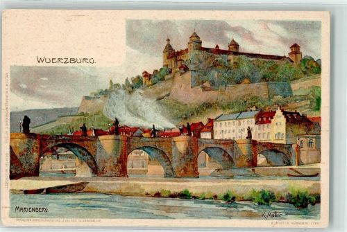 Würzburg 1898 Marienberg Verlag Velten Nr. 269 Litho