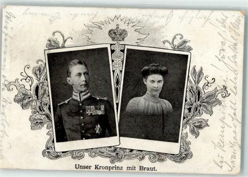 1904 Adel Kronprinz Wilhelm mit Braut Cecilie