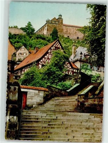 Kulmbach Aufgang zur Petri Kirche Bierstadt Treppen Fachwerk