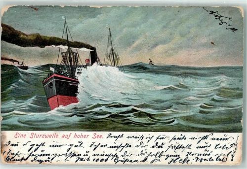 1911 Sturzwelle auf hoher See AK