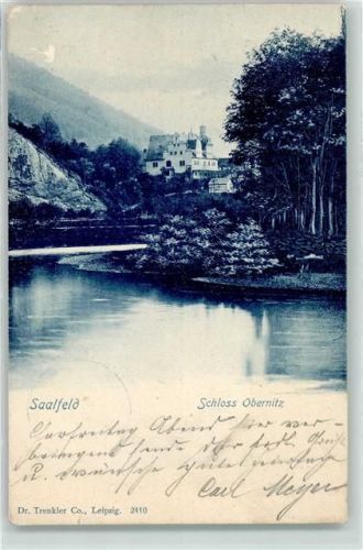 07318 O6800 Saalfeld , Saale 1901 - Schloss Obernitz