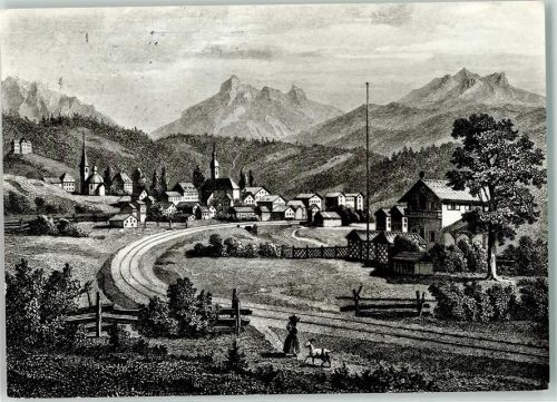 Miesbach Nach einem alten Stich Kirche Frau Ziege