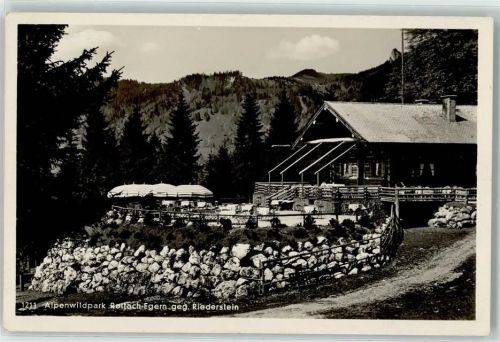 Rottach-Egern Alpenwildpark Terrasse Riederstein Hüttenstempel