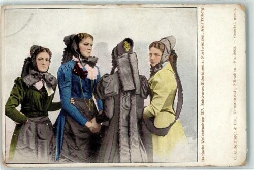Triberg Badische Volkstracht Schwarzwälderin Furtwangen