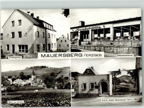 Mauersberg Kindergarten Einkaufszentrum Blick zur Kirche Prof. Dr. Rudolf Mauersberger Stiftung