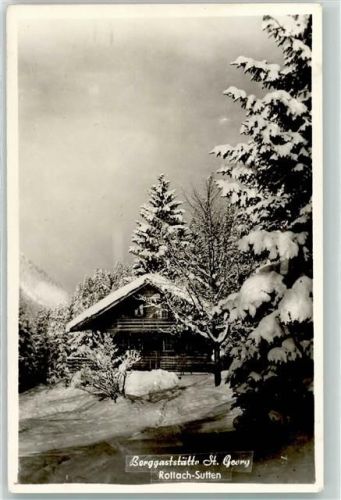 83700 W8183 Sutten Privatfoto AK Gasthaus St. Georg Winter Schnee