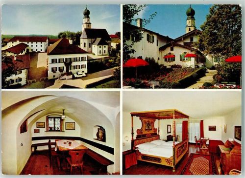 Ising Gasthaus zum goldenen Pflug Gaststube-Nische Fremdenzimmer Gartenterrasse