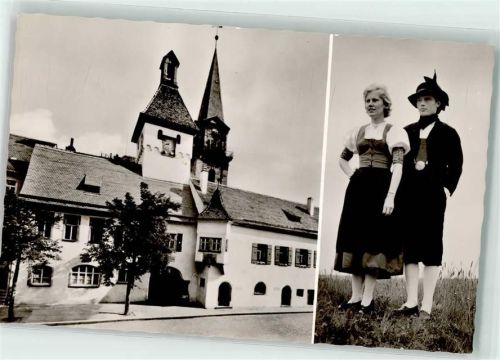 Marktredwitz 900 Jahresfeier der Stadt Eger 1961 Egerländer Trachten Rathaus Bartholomäuskirchturm