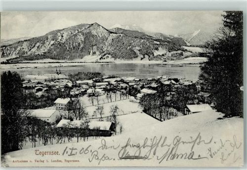 Tegernsee 1906 Kloster Schloss Winter
