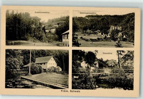Gößweinstein Schüttersmühle Behringersmühle Neumühle Stempfermühle Fränkische Schweiz