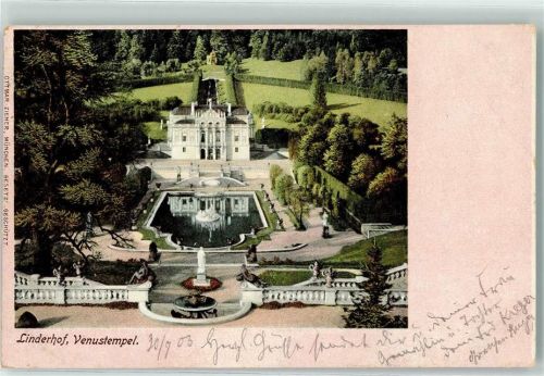 Ettal 1903 Schloss Linderhof Venustempel