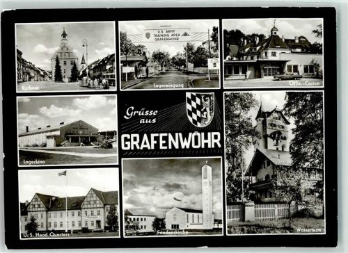 Grafenwöhr Lagereingang Lagerkino Offiziers Casino U.S Head Quarters Wappen