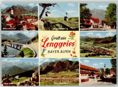 Lenggries Sylvensteinsee Brauneck Brauneckbahn Tölzer Hütte Karwendel Seilbahn