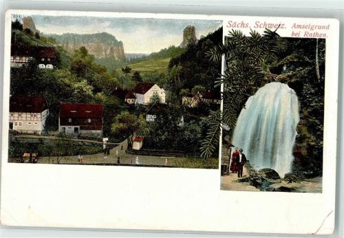 01824 O8324 Rathen Kurort , Sachs - Amselgrund Amselfall