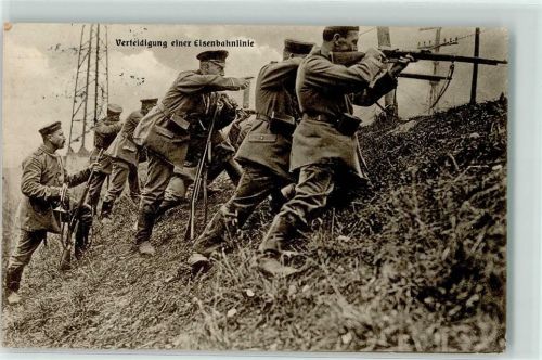 1915 Verteidigung einer Eisenbahnlinie Soldat Uniform