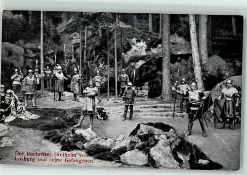 95632 W8592 Luisenburg 1912 - Bergfestspiele Die Losburg Szene Der Raubritter Diethelm von Losburg und seine Gefangenen