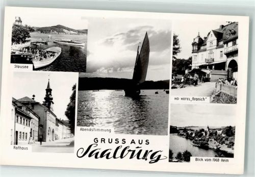 Saalburg Rathaus Stausee Ausflugsschiffe HO-Hotel Kranich