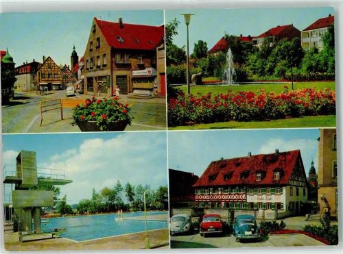 Zirndorf Stadtpark Wasserfontaine Schwimmbad Cafe Bub VW-Käfer Kiosk