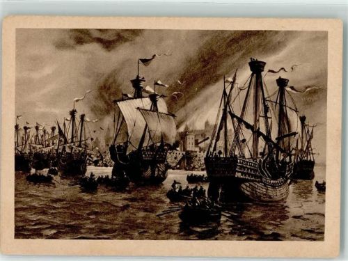 Schiffe Eroberung Kopenhagens durch die Hansa Kriegsschiffe Winterhilfswerk