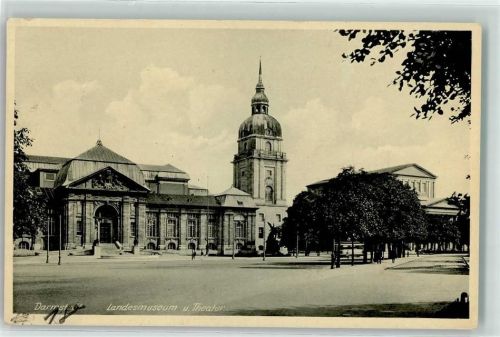 Darmstadt Landesmuseum Theater Bahnpost Frankfurt- Zg. 270