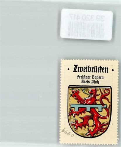 Zweibrücken Wappen Kaffee Hag Nr. 54 ca. 1920-1940 Roter Löwe