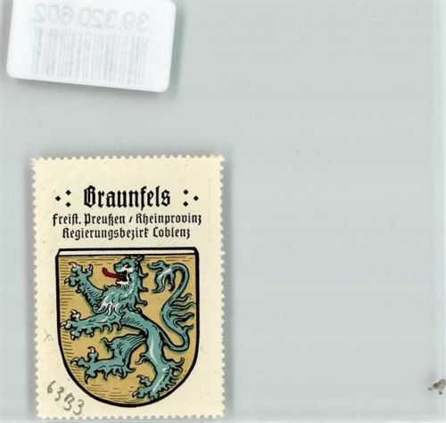Braunfels Wappen Kaffee Hag ca. 1920-1940 Löwe
