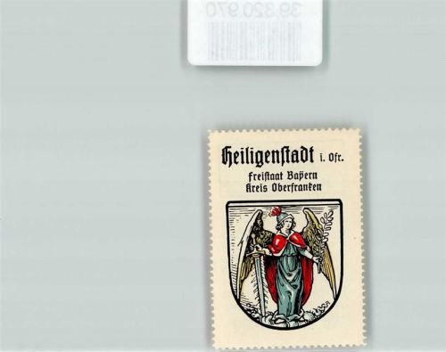 Heiligenstadt Wappen Kaffee Hag Nr. 21 ca. 1920-1940 Engel Palmenwedel Schwert