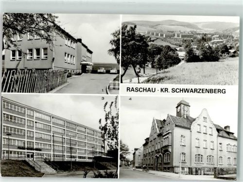 Raschau Landambulatorium Paul Blechschmidt Oberschule Rathaus Auto