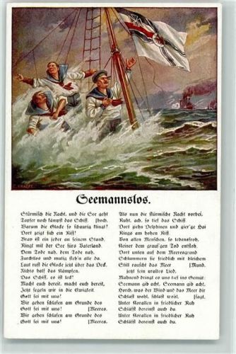 Matrosen im Sturm Gedicht Seemannlos
